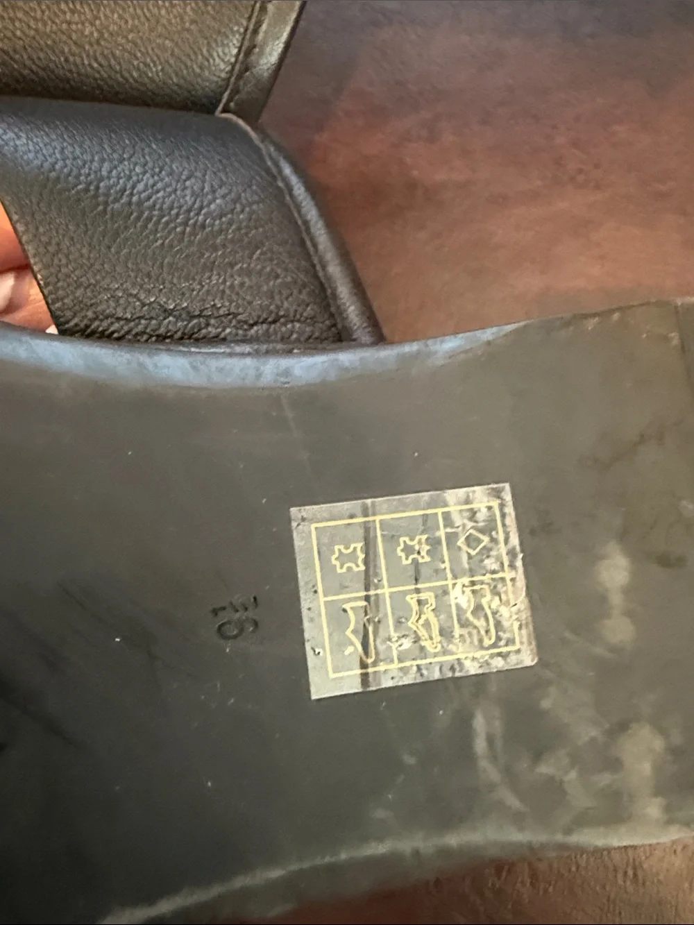 Black Tory Burch Leather Logo Thong Sandals